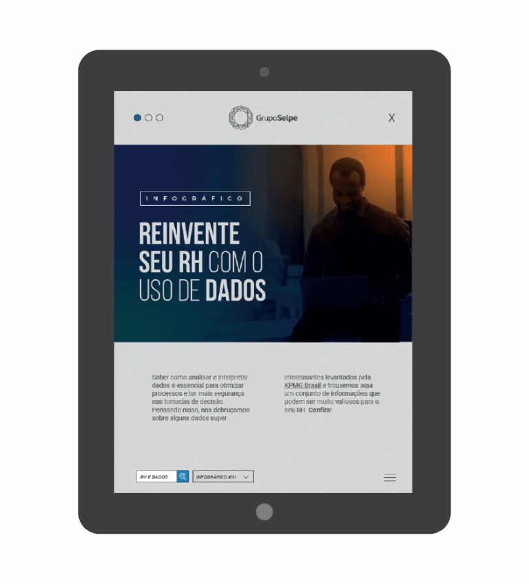 A imagem é um banner sobre um artigo sobre como reinventar o seu rh com o uso de dados