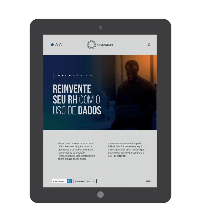 A imagem é um banner sobre um artigo sobre como reinventar o seu rh com o uso de dados