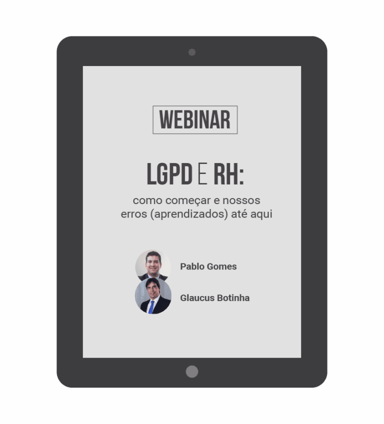 Banner do Webinar sobre LGPD e RH