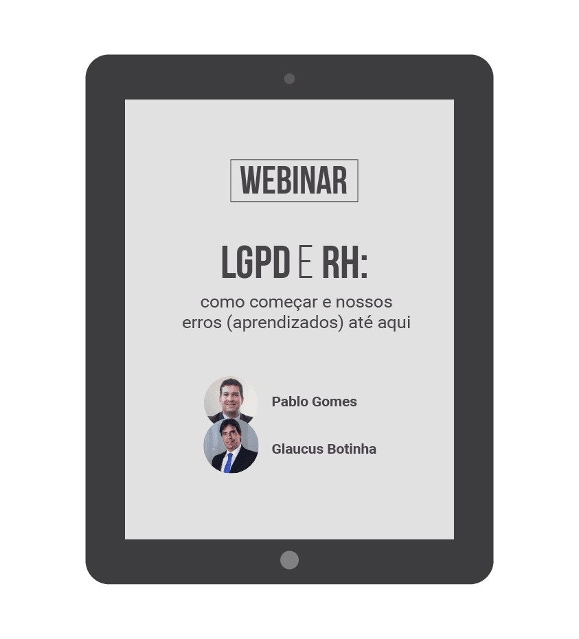 Banner do Webinar sobre LGPD e RH