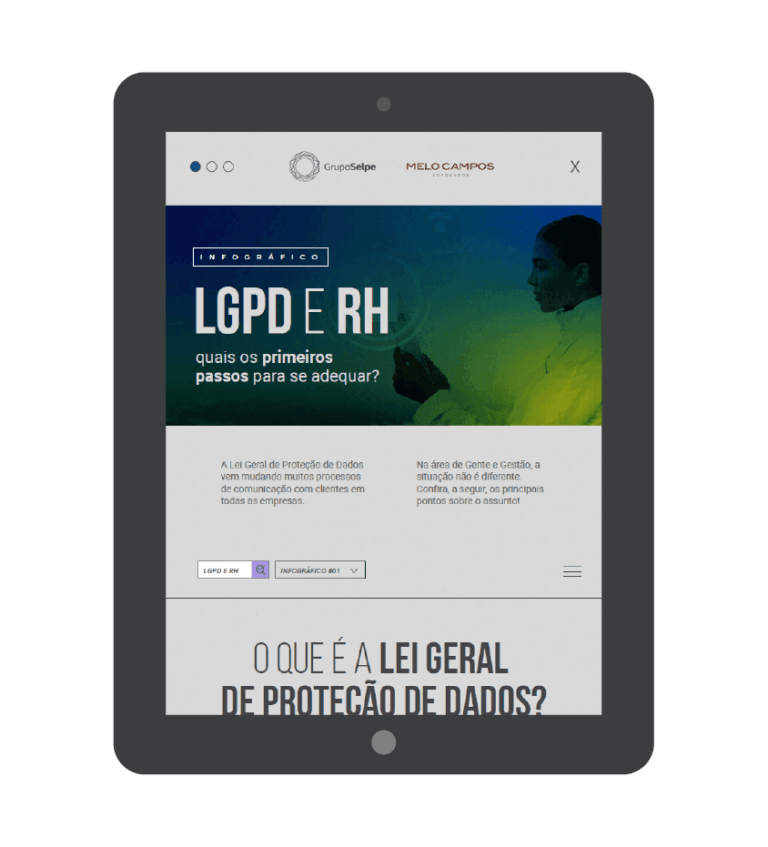 Banner para material sobre Lei Geral de Proteção de Dados