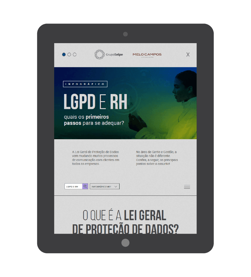 Banner para material sobre Lei Geral de Proteção de Dados