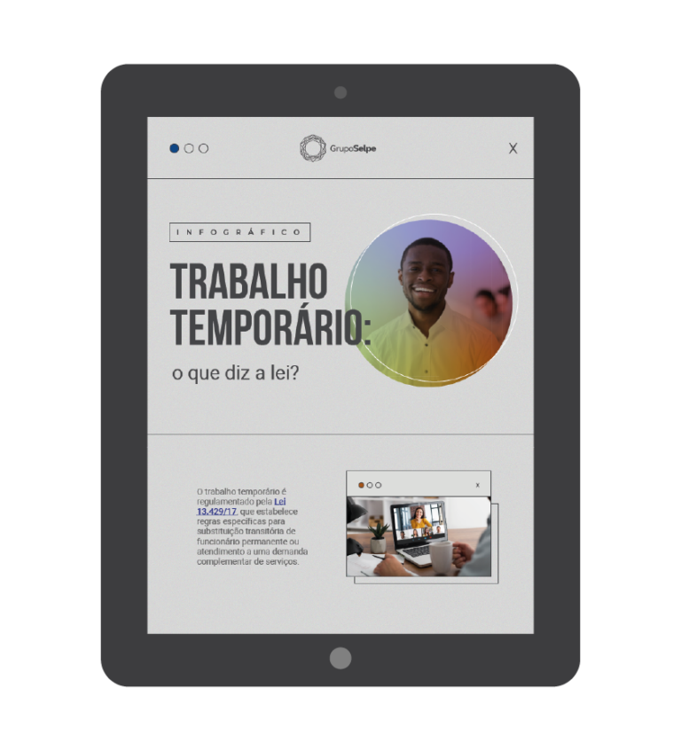 A imagem é um banner sobre um artigo de trabalho temporário