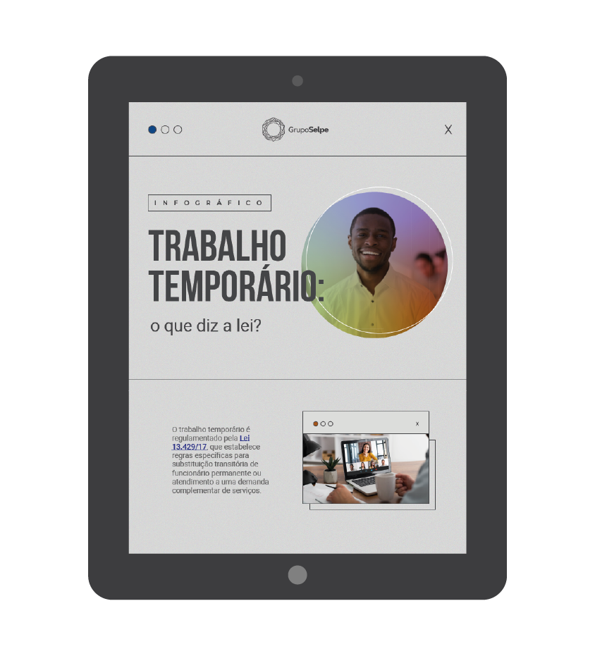 A imagem é um banner sobre um artigo de trabalho temporário